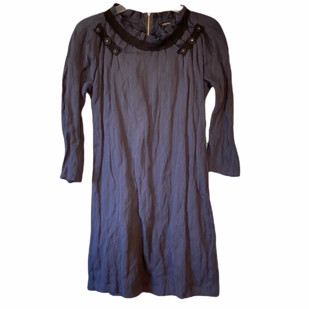 Vena Cava Dress High Neck Navy Blue Sz 6